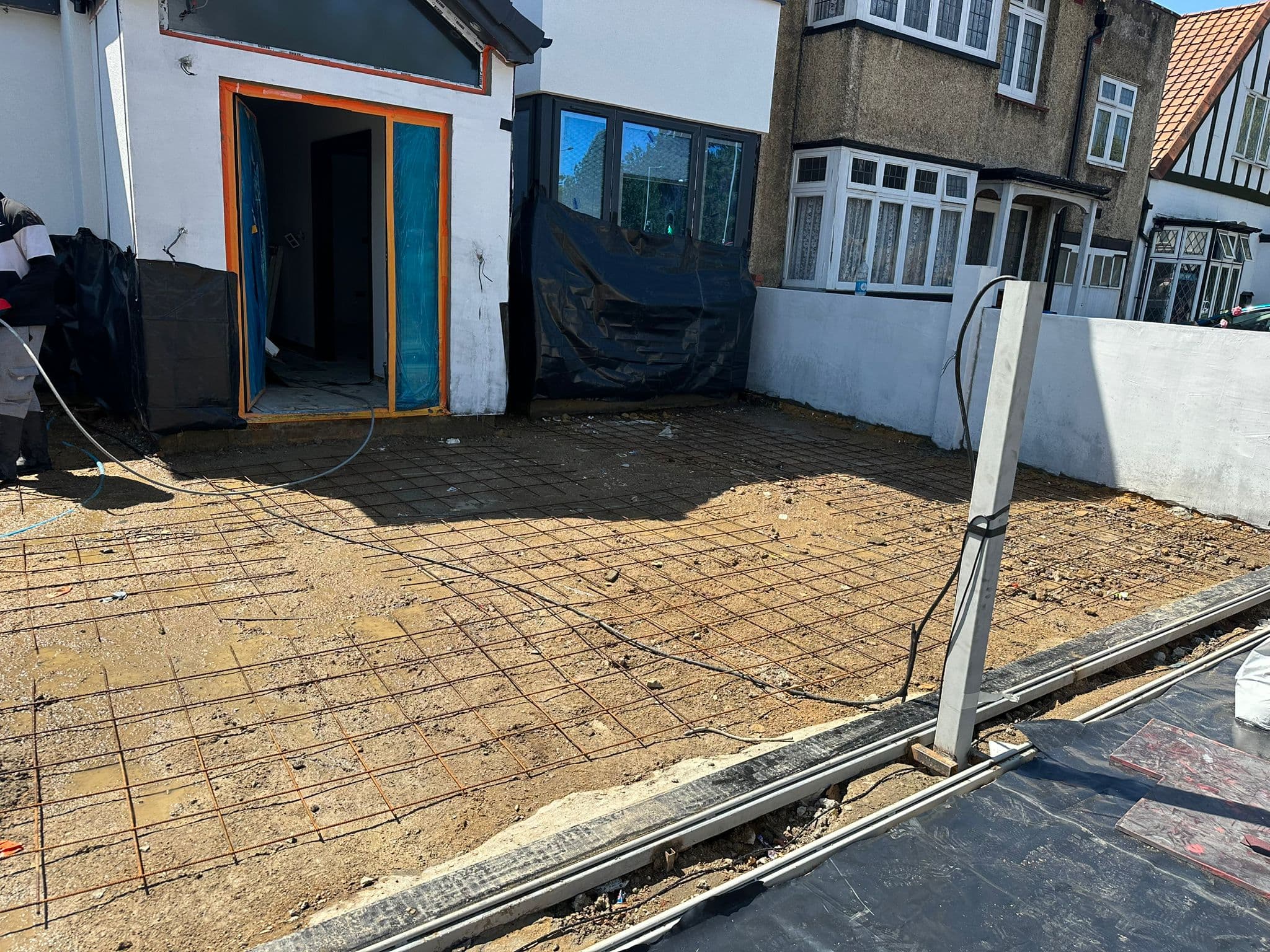 Wet Concrete Pouring